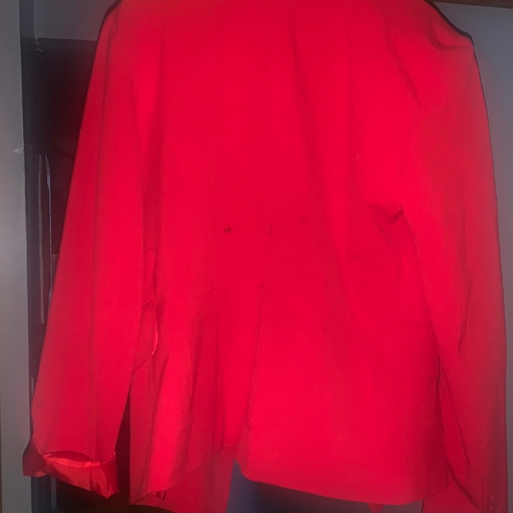 Red New York and company blazer. Size 14. Gentle worn.